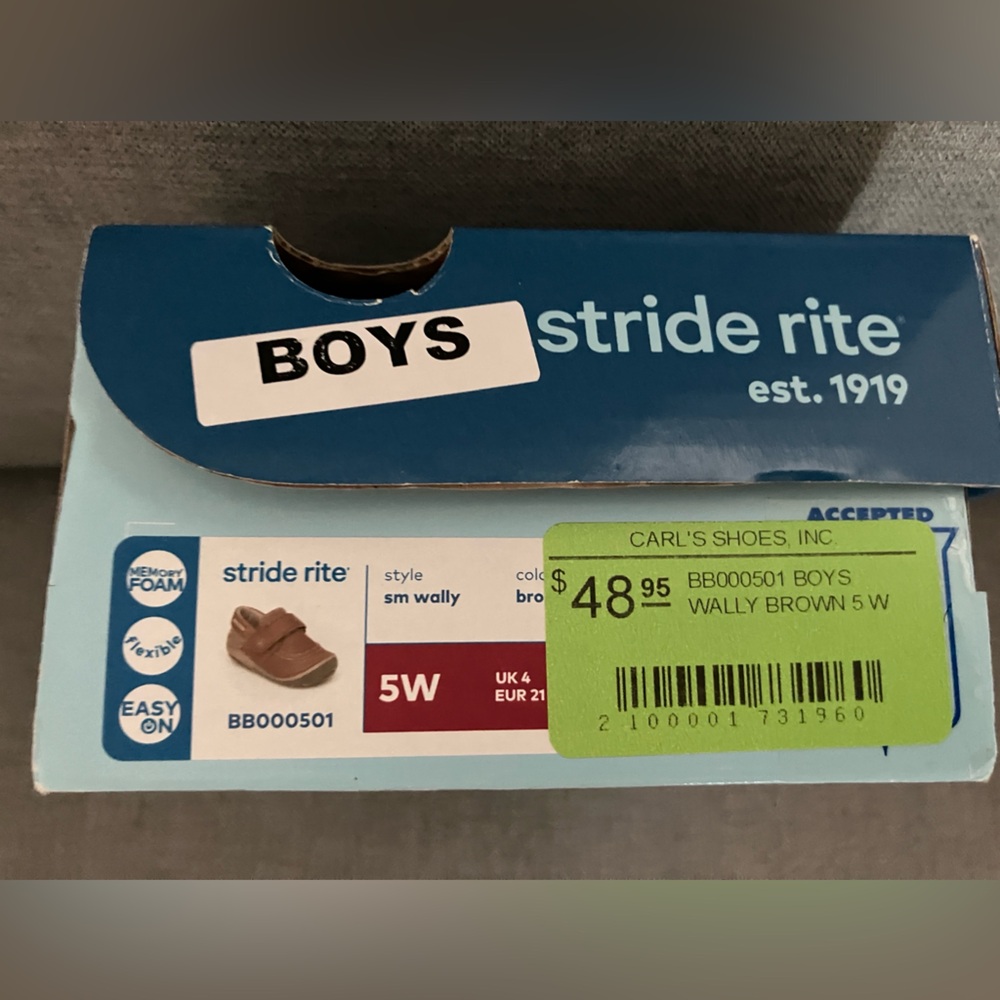 Stride Rite Boys Wally Brown Shoes